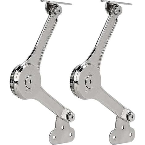 Set aus 2 robusten Soft-Close-Scharnieren für Schrankdeckel, Schubladen und Kommoden, die die offene Position halten. (1/5)