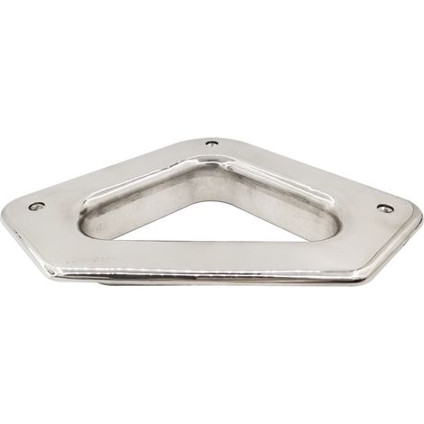New deck fittings made of 316 stainless steel for use on boats and yachts: cable gland, large triangular cable guide for boats and motorhomes