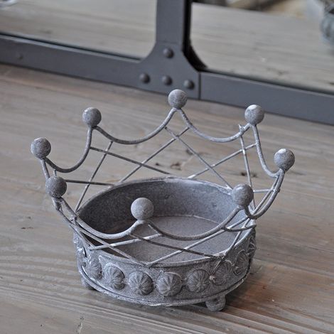 Petit cache pots fleurs Couronne 10x16cm (1/2)