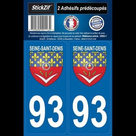 ADHESIFS REGION DEPARTEMENT 93 SEINE SAINT DENIS X2
