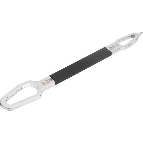 Geformter Schraubenschlüssel, doppelseitig, multifunktional, universell, einzigartiges, extra langes Design, Hardware-Handwerkzeug, schwarz (1/5)
