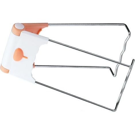 Pince en plastique et métal pour assiettes et plats, professionnelle et ergonomique, pour la cuisine, pour casseroles et assiettes, pour hommes et femmes, blanche (1/5)