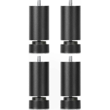 Pieds métalliques réglables à filetage M10, compatibles avec les canapés, les lits, les tables et les armoires, noirs, 20 cm. (1/5)