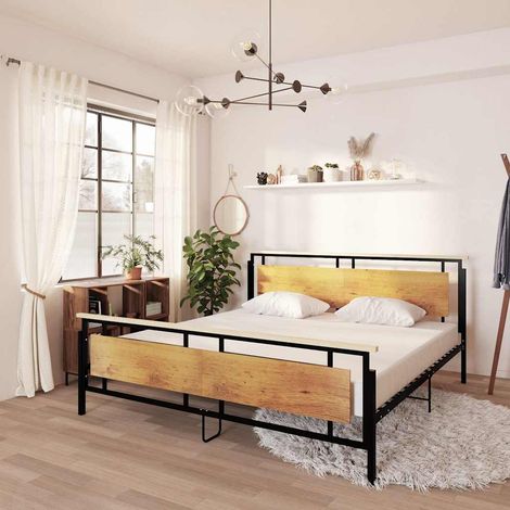 vidaXL Cadre de lit sans matelas métal 200x200 cm (1/5)