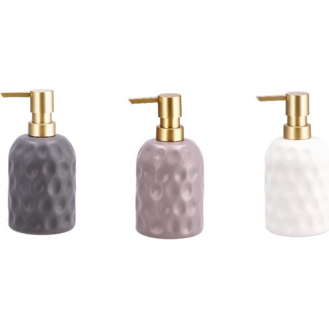 1 Pezzo Dispenser Sapone Portasapone in Ceramica Martellata 3 Colori (1/2)