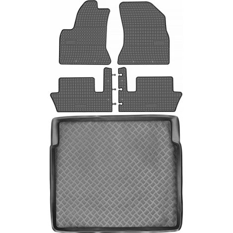 Juego de alfombrillas de goma para Peugeot 5008 Minivan (2009-2017) + alfombrilla para el maletero. (1/5)