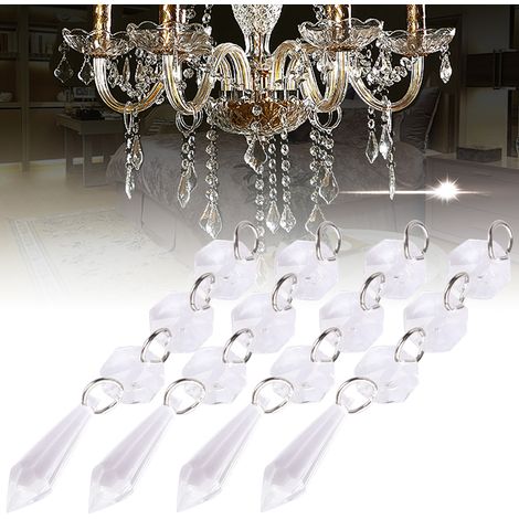 10 Perles en Cristal Acrylique pour Décoration de Rideaux Lumineux - Mariage & Maison (1/3)