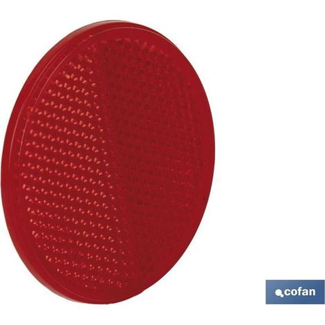 Catarifrangente tondo con adesivo da fissare su veicoli Ø55mm in PMMA rosso