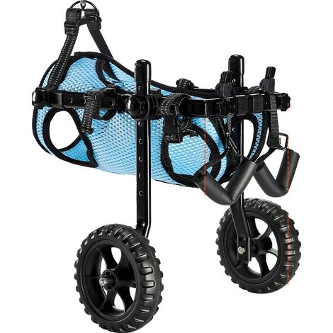 Silla de ruedas para perros, diseño ajustable, estructura resistente, talla S (10 kg). (1/2)