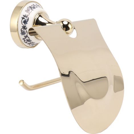 Porte-papier toilette doré Vintage, en acier inoxydable fin, pour salle de bain et cuisine (1/5)