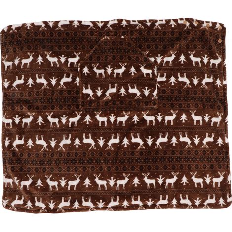 Couverture Fauteuil Roulant Épaissie Polaire Douce Motifs Élégants Plaid Chaud en Molleton pour Jambes (1/5)
