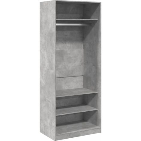 Maison Exclusive - Armadio Grigio Cemento 80x50x200 cm in Legno Multistrato