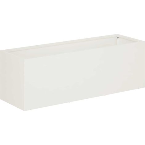 Cache-pot de jardin Blanc 40 x 20 x 20 cm Acier laminé à froid vidaXL