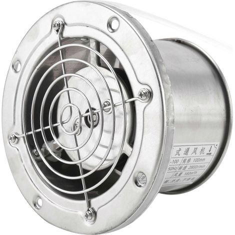 Ventilateur d'extraction en acier inoxydable de 4 pouces pour conduit de fenêtre, souffleur de ventilation pour toilettes et cuisine, extracteur d'air (1/5)