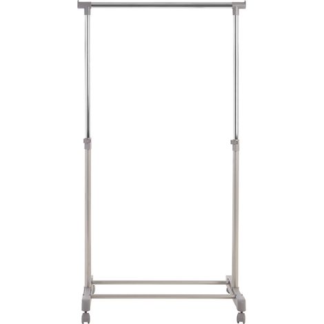 Interiors By Premier Stylish Clothes Rack Grey And Chrome Finish Hanging Rail, Movable Cloths Rail For Bedroom, Sleek Coat Stand (1/5)