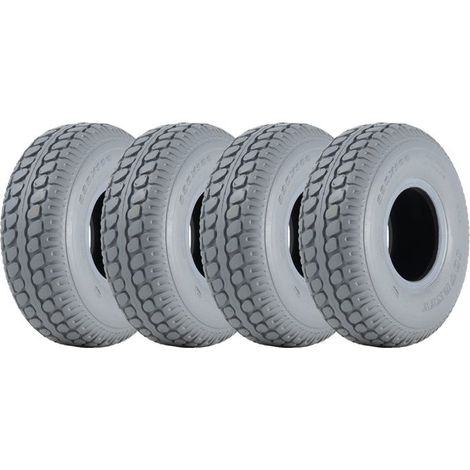 Gris Mobilität Reifen Scooter, 330 x 100, Block, pneumatisch, 400-5 - Set aus 4.