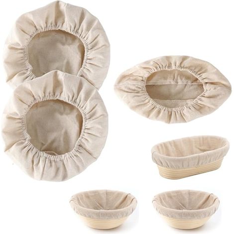 Banneton pour pain Corbeille Doublure,Chaussettes en Tissu à Pain – Recharges Panier de Levée Rond – Accessoire Boulangerie Maison (Paniers non inclus)