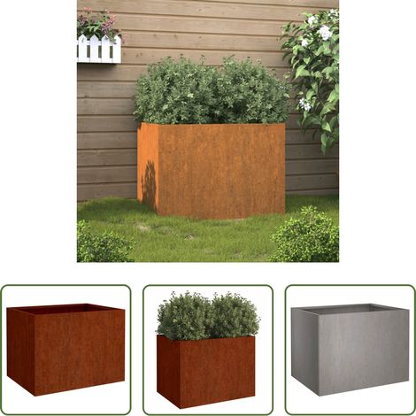 Jardinière décorative - Jardinière 62x47x46 cm acier corten (1/5)