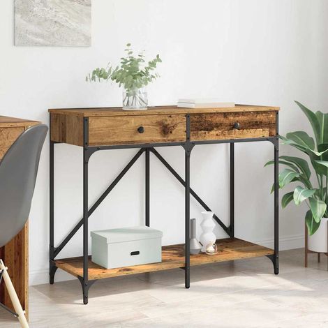 vidaXL Console Table Old Wood 100 x 39 x 78.5 cm Engineered Wood (1/5)