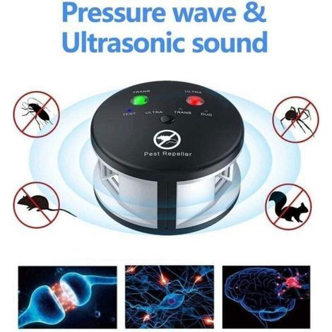 Ultraschall-Schädlingsbekämpfer – 360° – Variable Frequenzen – Reichweite 550 m² – Umweltfreundlich (1/4)