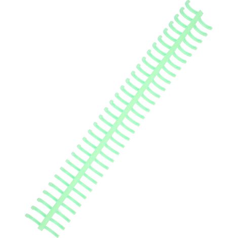 Kit de 10 spirales de reliure vertes, capacité 130 feuilles, peigne à reliure 30 trous, diamètre 16 mm (1/5)