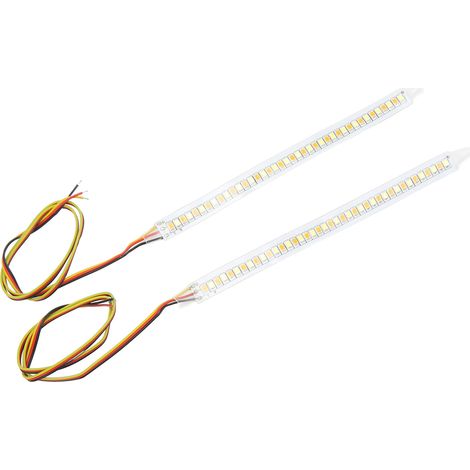Lot de 2 clignotants latéraux 12 V pour rétroviseurs extérieurs, bande LED réfléchissante, réflecteur universel (1/5)