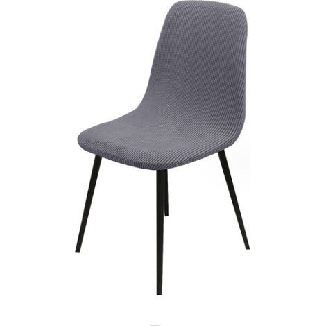 Housse de chaise extensible grise (1 pièce), amovible et lavable, pour salle à manger