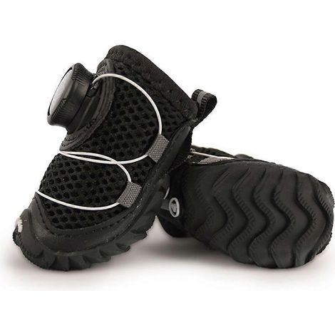 Protège-pattes respirants pour caniches et bichons - Légers, flexibles et antidérapants, parfaits pour les promenades quotidiennes, la randonnée et pour protéger du bitume chaud. Taille XS, noir. (1/5)