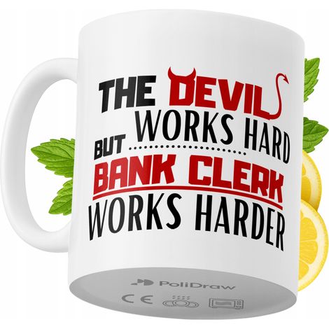 Taza de café/té divertida y humorística para empleados de banco. Taza con diseño gráfico y texto gracioso para cumpleaños, santos y días festivos. Taza premium para ocasiones especiales en casa, la of (1/5)
