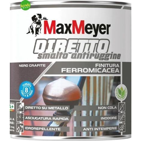 Smalto diretto antiruggine ferromicaceo MaxMeyer nero grafite 750 ml