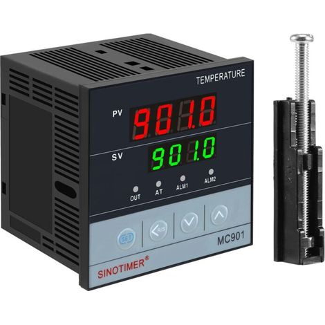 MC901 Wasserdichter digitaler PID-Temperaturregler Typ K, Eingang PT100, Sensorrelais, Ausgang SSR (1/4)