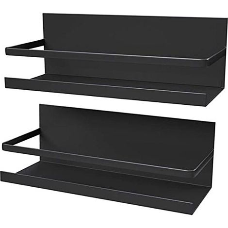 Porte-épices magnétique, 2 pièces, noir (1/4)
