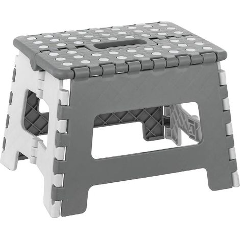 Sgabello richiudibile in plastica resistente con portata massima di 120 kg (1/4)