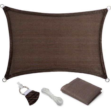 Voile d'ombrage, Protection soleil/vent – ​​Store en tissu PEHD – Voile d'ombrage d'extérieur 2 x 4 m, Auvent anti-UV Pour jardin et piscine (1/5)