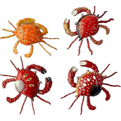 Aimant de réfrigérateur décoratif en forme de crabe mignon, décoration mignonne pour la maison, aimant de réfrigérateur cadeau pour la cuisine (1/5)