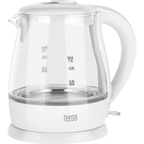 Bouilloire électrique sans fil Teesa TSA1030 blanche (1/5)