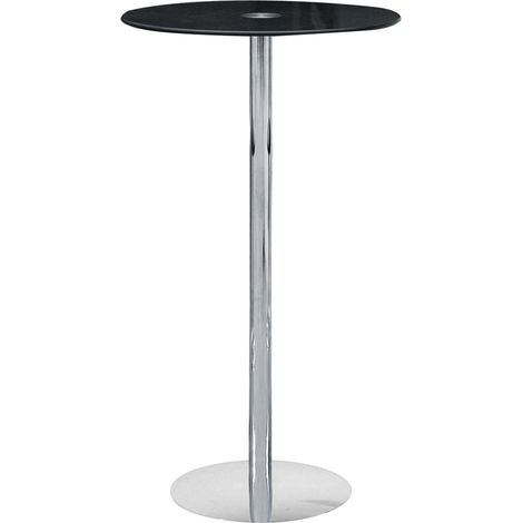 Premier Housewares Black Tempered Glass Bar Table (1/3)
