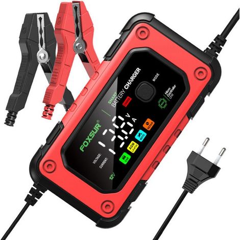 Mainteneur de Chargeur de Batterie Intelligent 12V/24V Protections Multiples de Réparation pour Voiture, Camion/AGM/Gel/Wet/SLA (1/4)