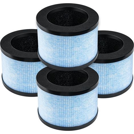 Filtro de repuesto HEPA MK01 aplicable compatible con AROEVE MK01/MK06, Pomoron CONOPU DH-JH01/DH-JH06, ToLife TZ-K1, Kloudi DH-JH01, filtración H13 de 360° para una mejor calidad del aire, paquete de (1/5)