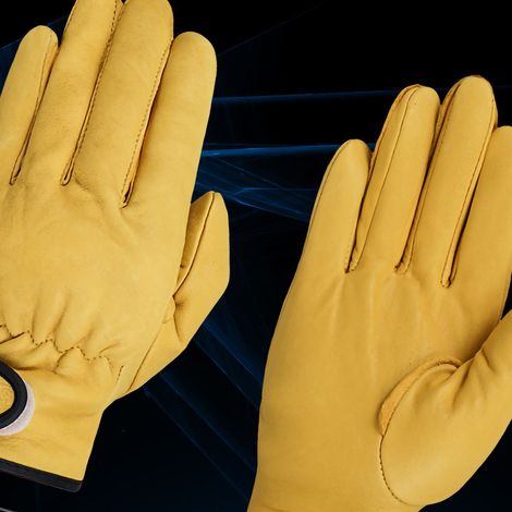 Gants de travail en cuir, protection résistante à l'usure pour jardinage et tâches quotidiennes, outil de protection, taille XXL, jaune