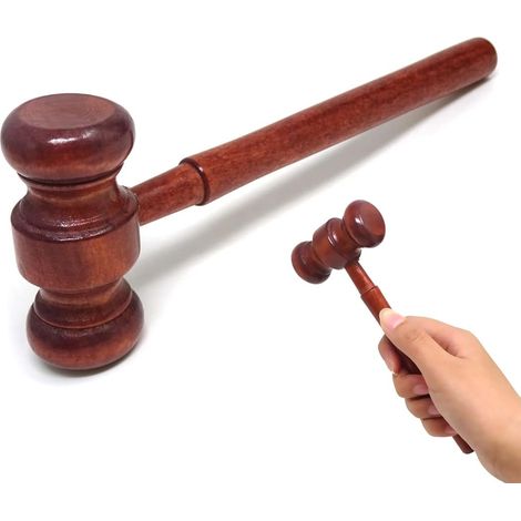 Maillets en bois, Marteau de commissaire-priseur en bois, marteau de commissaire-priseur en bois (1/5)