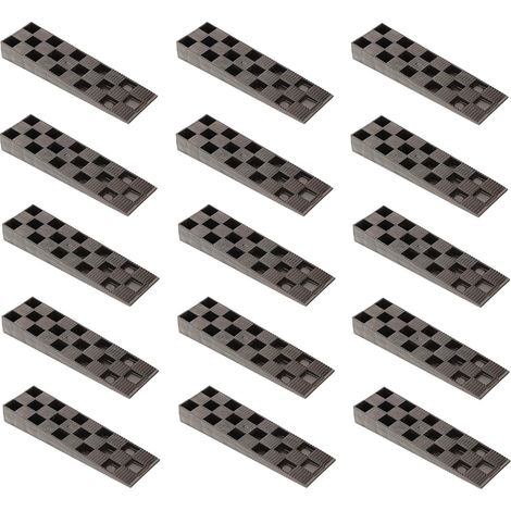 KOTARBAU - Lot de 50 cales de montage en plastique - 150 x 44 x 20 mm - Pour fenêtres, portes, chambranle, cadres de fenêtres - Noir (1/5)