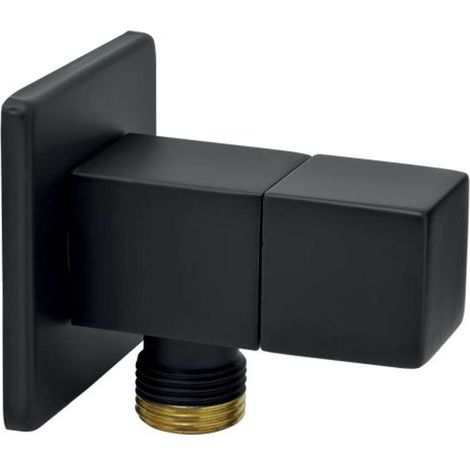 Novaservis - Válvula de esquina, negro mate Z293-BL (1/2)