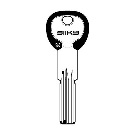CHIAVE PUNZONATA AGB AGB8DZ SILKY SILCA - OTTONE NICHELATO- 5 pezzi