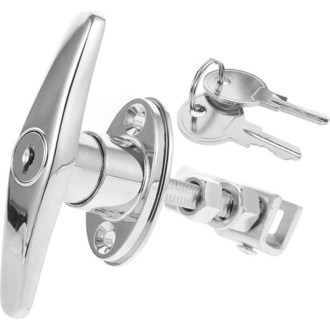 Serrure de porte métallique type T 38 mm avec clé (1/5)
