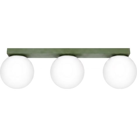 Plafoniere Yoli verde oliva 50x14.5x12cm Acciaio Sollux (1/5)