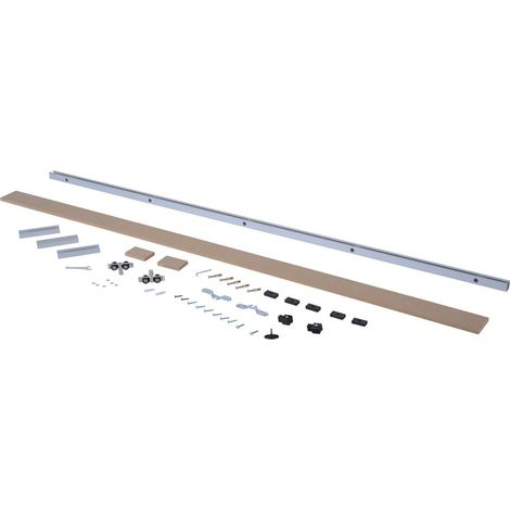 Binario per Porte Scorrevoli con Kit di Accessori Stile Rustico in Legno 200 cm (1/5)