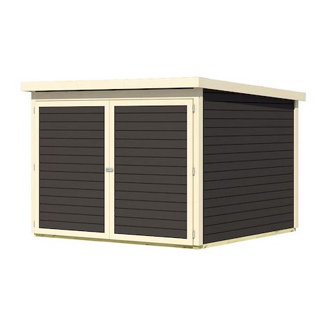 Fahrradgarage 4 terragrau 212x216x167cm