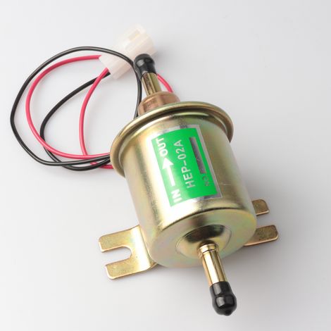 Universelle elektrische Kraftstoffpumpe — Kraftstoffförderpumpe / Benzinpumpe (Geeignet für Benzin und Diesel) — HEP-02A (Gold)
