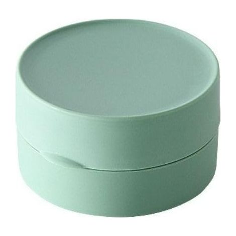 Boîte à savon de voyage, porte-savon portable multifonctionnel, boîte scellée ronde (8 x 8 x 4,5 cm, vert)
